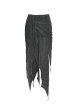 Black Decadent Irregular Mesh Punk Style Sexy Skirt