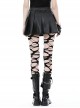 Personalized Black PU Leather Side Waist Bag Metal Chain Punk Style Rock Skirt