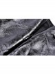 Black Shiny PU Leather With Spiked Rivet Fake Belt Decoration Punk Style Mini Skirt
