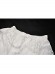 White Lace Layered Irregular Punk Style Loose Skirt