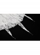 White Lace Layered Irregular Punk Style Loose Skirt