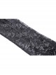 Black Stretch Slim Fit Lace Printed Gothic See Through Flared Pants