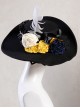 Game Genshin Impact Navia Halloween Cosplay Accessories Black Hat