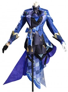 Game Genshin Impact Furina Dark Version Halloween Cosplay Costume Full Set
