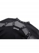 Black Slim Fit Hollow Woven Punk Style Long Sleeve T-Shirt