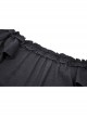 Sexy One Shoulder Low Cut Irregular Webbing Short Sleeved Gothic Top