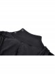 Black Metal Eyelet Personality Hollow Hole Hooded Punk Style Long Sleeved Top