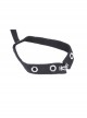 Personalized Black Front Chest Metal Buckle Fake Suspender Decoration Punk Style Long Sleeved Crop Top