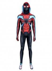Game Spider-Man Miles Morales Evolution Suit Halloween Cosplay Costume Bodysuit Full Set