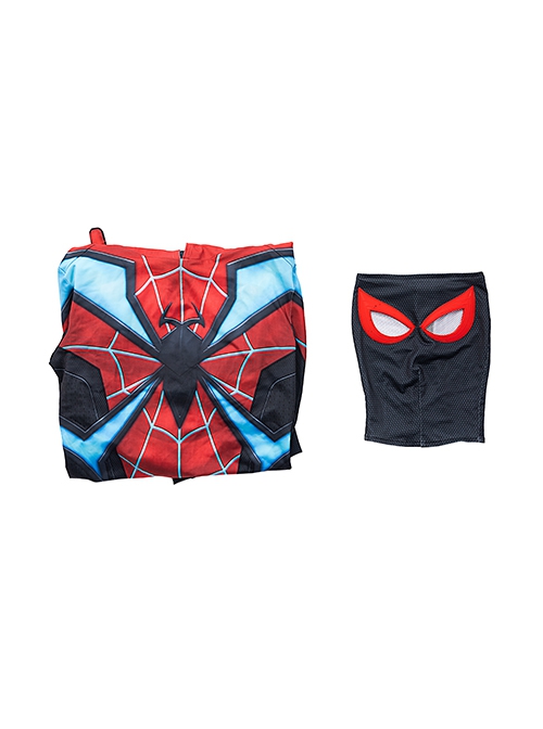 Game Spider-Man Miles Morales Evolution Suit Halloween Cosplay Costume Bodysuit Full Set
