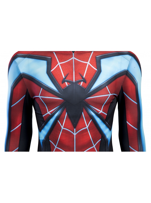 Game Spider-Man Miles Morales Evolution Suit Halloween Cosplay Costume Bodysuit Full Set