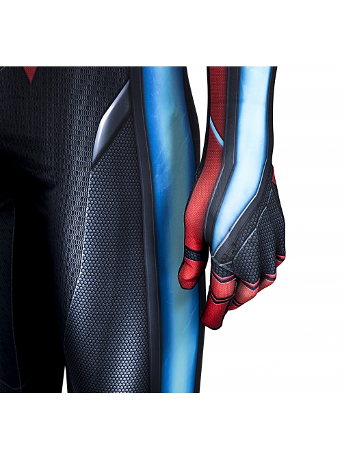 Game Spider-Man Miles Morales Evolution Suit Halloween Cosplay Costume Bodysuit Full Set