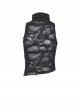 Personalized Irregular Black Lace Up Link Hole Punk Style Sleeveless T-Shirt