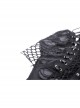 Personalized Irregular Black Lace Up Link Hole Punk Style Sleeveless T-Shirt