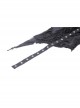 Personalized Irregular Black Lace Up Link Hole Punk Style Sleeveless T-Shirt