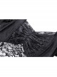 Black Elegant And Sexy See Through Printed Gothic Short Sleeved Top