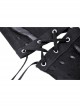 Black Cat Ear Hooded Front Chest Criss Cross Lace Punk Style Sleeveless Top