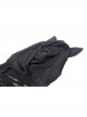 Black Cat Ear Hooded Front Chest Criss Cross Lace Punk Style Sleeveless Top