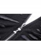 Black Sexy Ripped Cat Ear Hooded Hooded Irregular Spiked Hem Punk Style Sleeveless Top