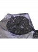 Black And Purple Sexy Ultra Short Lace Bra Wrapped Punk Style Halter Top