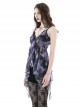 Sexy Black And Purple Dyed Lace Front Punk Style Slightly See Through Suspender Dress