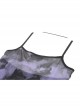 Sexy Black And Purple Dyed Lace Front Punk Style Slightly See Through Suspender Dress