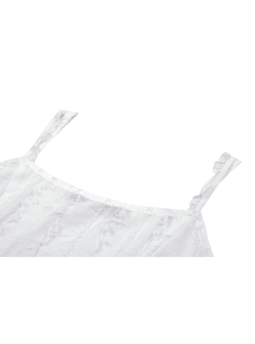 White Decadent Hole Front Lace Strap Punk Style Halter Top