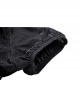 Personalized Black Slim Fit Printed Woven Front Lace With Delicate Lace Punk Style Short Sleeved Top