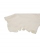 White Slim Fitting Ruffled V-Neck Metal Key Embellished Punk Style Exaggerated Long Sleeved Top
