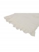 White Slim Fitting Ruffled V-Neck Metal Key Embellished Punk Style Exaggerated Long Sleeved Top