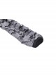 Gray Ripped Woven Front Chest Hollowed Out And Exquisite Collar Buttons Embellished With Punk Style Long Sleeved Top