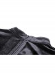 Sexy Black Lace Woven Hollow Chest Tie Gothic Bell Sleeve Top