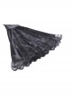Sexy Black Lace Woven Hollow Chest Tie Gothic Bell Sleeve Top