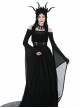 Sexy Black Hollow Lace Up Boat Neck Punk Style Exaggerated Long Sleeved Top