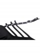 Simple Black Sexy Off Shoulder Spliced Suspender Punk Style Long Sleeved Top