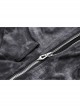 Black Asymmetrical Sleeveless With Cut-Out Front Pins Punk Style Hooded Top