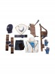 Game Valorant Cypher Halloween Cosplay Costume Set Without Boots