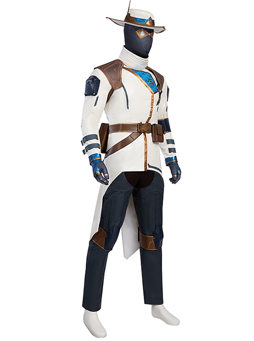 Game Valorant Cypher Halloween Cosplay Costume Set Without Boots
