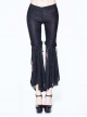 Paisley Dark Fringe Lace Pendant Black Gothic Ninth Bell-Bottoms Pants