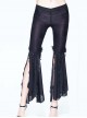 Paisley Dark Fringe Lace Pendant Black Gothic Ninth Bell-Bottoms Pants