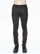 Black Right Side Detachable Bag Distressed Punk Pants