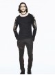 Black Right Side Detachable Bag Distressed Punk Pants