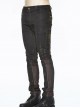 Black Right Side Detachable Bag Distressed Punk Pants