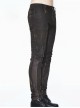 Black Right Side Detachable Bag Distressed Punk Pants