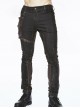 Black Right Side Detachable Bag Distressed Punk Pants