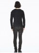 Black Right Side Detachable Bag Distressed Punk Pants