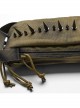Personalized Brown Nylon Large And Small Spiked Rivets Punk Style One Shoulder Brushed Backpack