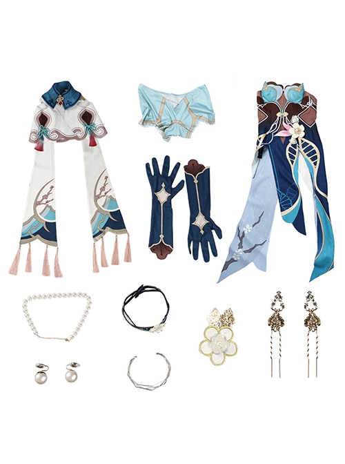 Game Honkai Star Rail Ruan Mei Halloween Cosplay Costume Set