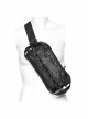 Personalized Black Nylon Large And Small Spiked Rivets Punk Style One Shoulder Brushed Backpack
