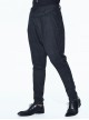 Small Jacquard Pattern Ribbons Snap Fastener Black Oversize Gothic Pants